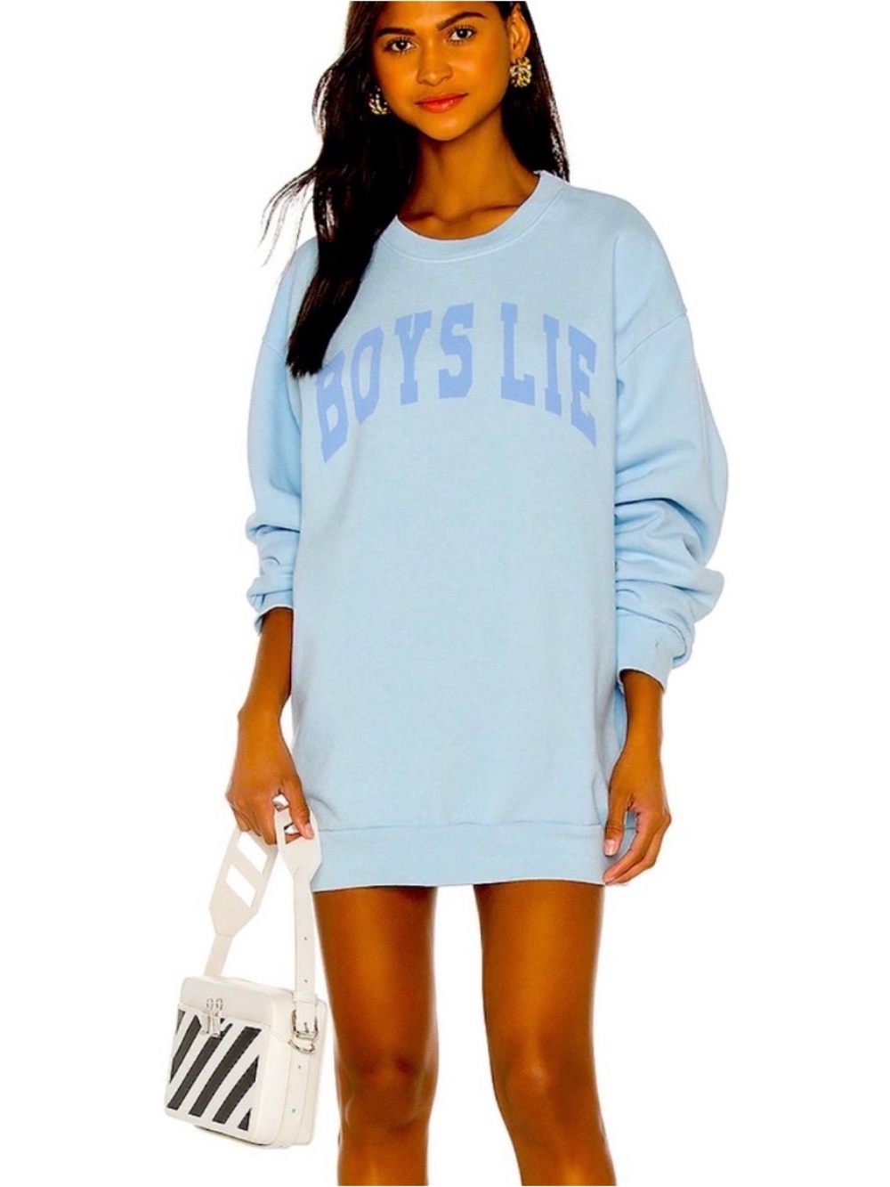 Boys Lie Blue Crewneck Sweatshirt Size One Size